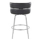 Cinch Claire 26" Fixed-Height Counter Stool - Set of 2 By LumiSource - B26-CINCH-CLARZQ2 BKBKCR2 | Counter Stools | Modishstore - 24