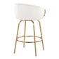 Claire 26" Fixed-Height Counter Stool - Set of 2 By LumiSource - B26-CLAIREV2 AUCR2 | Counter Stools | Modishstore - 4