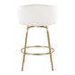Claire 26" Fixed-Height Counter Stool - Set of 2 By LumiSource - B26-CLAIREV2 AUCR2 | Counter Stools | Modishstore - 6