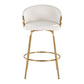 Claire 26" Fixed-Height Counter Stool - Set of 2 By LumiSource - B26-CLAIREV2 AUCR2 | Counter Stools | Modishstore - 5
