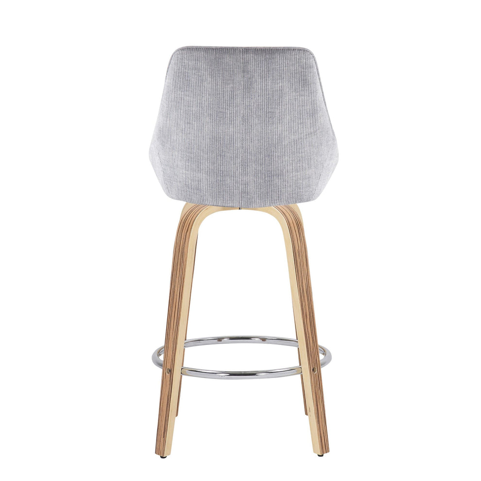 Diana Fixed Height Counter Stool - Set of 2 Blue By LumiSource | Counter Stools | Modishstore - 11