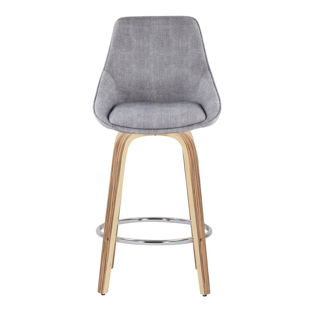 Diana Fixed Height Counter Stool - Set of 2 Blue By LumiSource | Counter Stools | Modishstore - 12