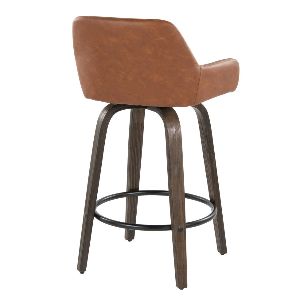 Daniella 26" Fixed-Height Counter Stool - Set of 2 By LumiSource - B26-DNLAPU-GRTZQ2 BNCAM2 | Counter Stools | Modishstore - 8