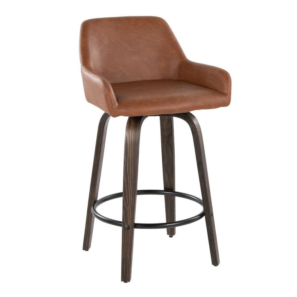 Daniella 26" Fixed-Height Counter Stool - Set of 2 By LumiSource - B26-DNLAPU-GRTZQ2 BNCAM2 | Counter Stools | Modishstore - 6