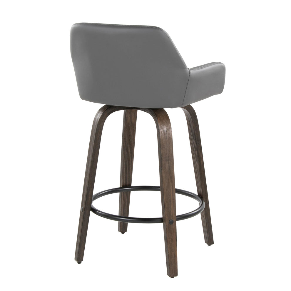 Daniella 26" Fixed-Height Counter Stool - Set of 2 By LumiSource - B26-DNLAPU-GRTZQ2 BNCAM2 | Counter Stools | Modishstore - 18