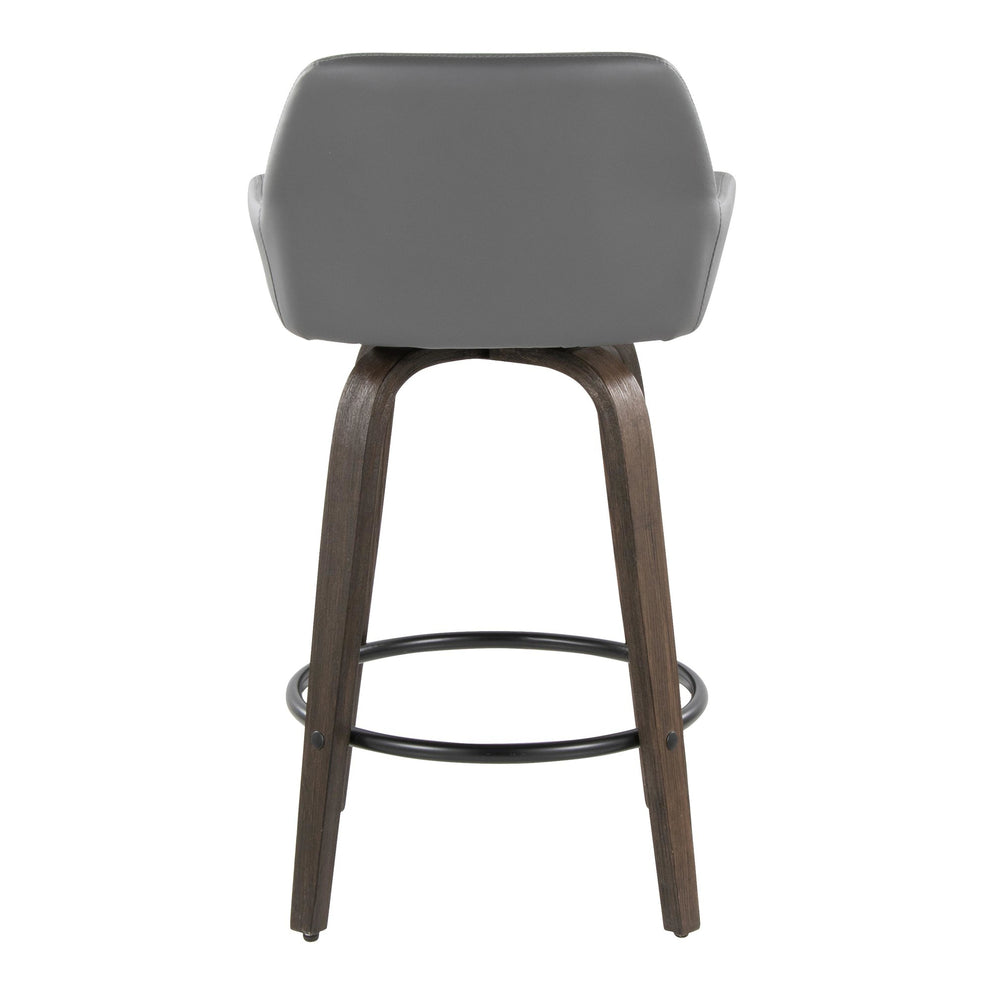 Daniella 26" Fixed-Height Counter Stool - Set of 2 By LumiSource - B26-DNLAPU-GRTZQ2 BNCAM2 | Counter Stools | Modishstore - 20
