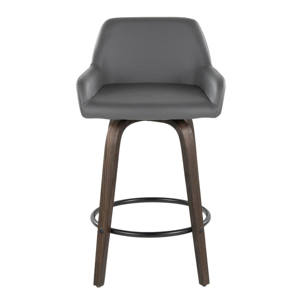 Daniella 26" Fixed-Height Counter Stool - Set of 2 By LumiSource - B26-DNLAPU-GRTZQ2 BNCAM2 | Counter Stools | Modishstore - 19