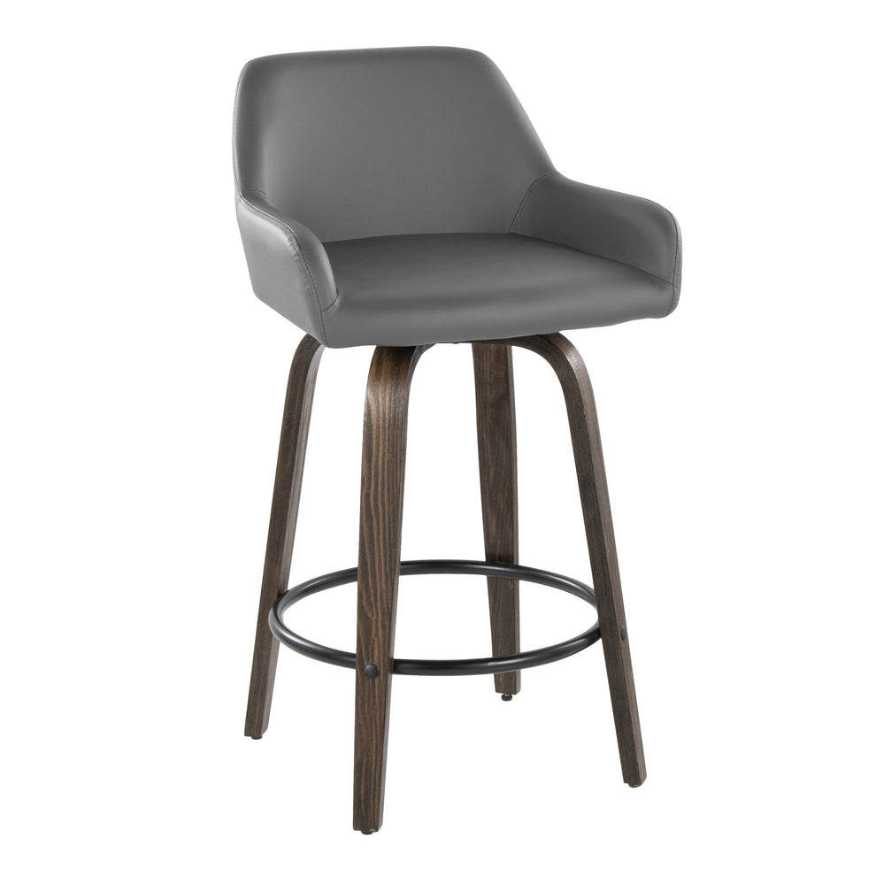 Daniella 26" Fixed-Height Counter Stool - Set of 2 By LumiSource - B26-DNLAPU-GRTZQ2 BNCAM2 | Counter Stools | Modishstore - 16