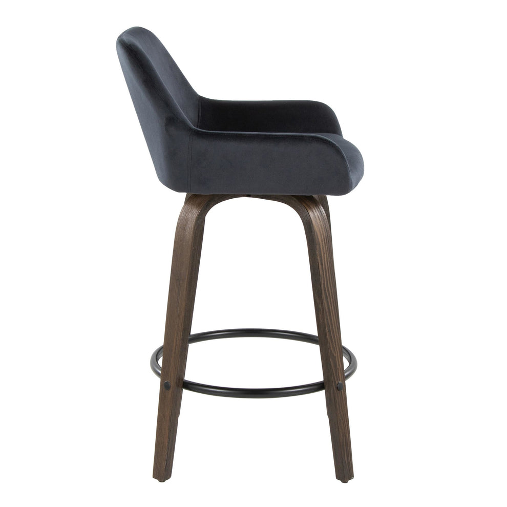 Daniella 26" Fixed-Height Counter Stool - Set of 2 By LumiSource - B26-DNLAV-GRTZQ2 BNBK2 | Counter Stools | Modishstore - 7