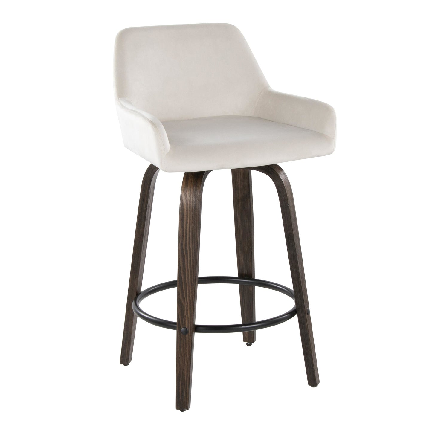 Daniella 26" Fixed-Height Counter Stool - Set of 2 By LumiSource - B26-DNLAV-GRTZQ2 BNBK2 | Counter Stools | Modishstore - 16