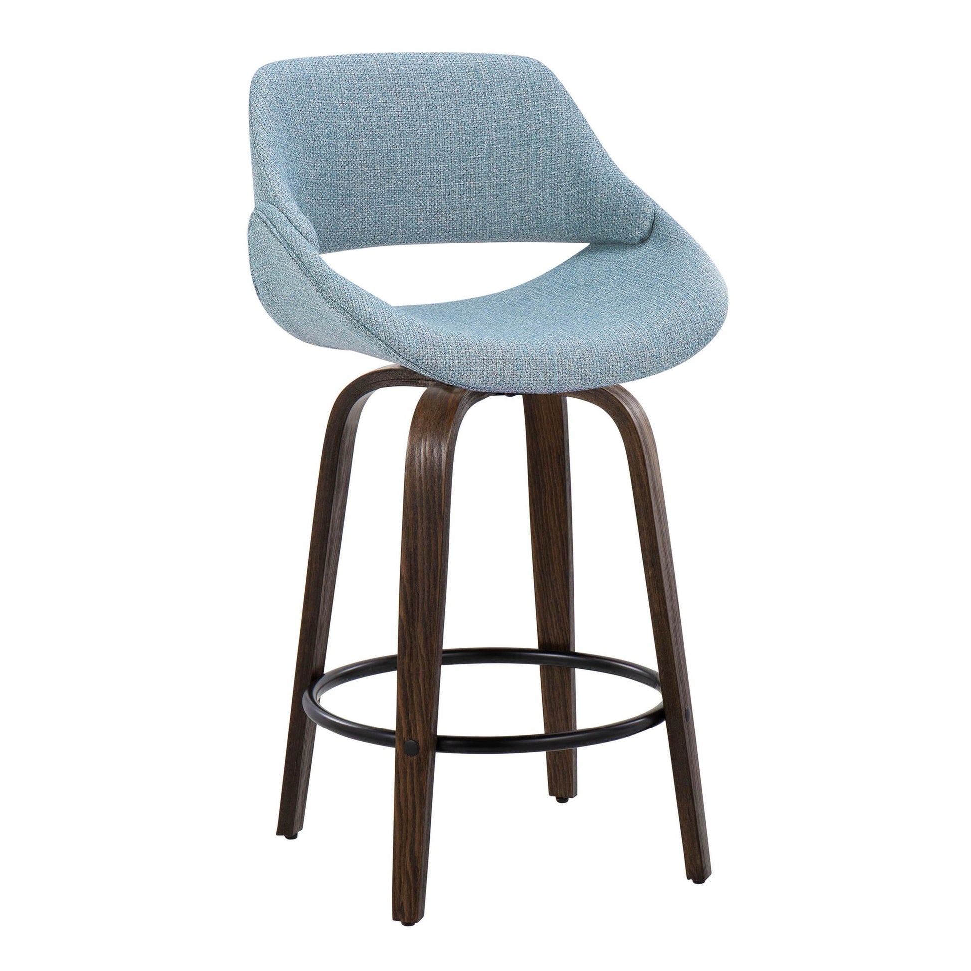 Fabrico 26" Fixed-Height Counter Stool - Set of 2 By LumiSource - B26-FBCOFB-GRTZQ2 BNBU2 | Counter Stools | Modishstore - 6
