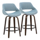 Fabrico 26" Fixed-Height Counter Stool - Set of 2 By LumiSource - B26-FBCOFB-GRTZQ2 BNBU2 | Counter Stools | Modishstore - 5