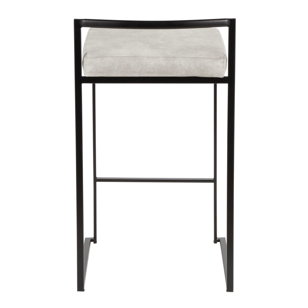 Fuji Stacker 26" Fixed-Height Counter Stool - Set of 3 By LumiSource - B26-FUJIFB BKBN3 | Counter Stools | Modishstore - 20