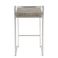 Fuji Stacker 26" Fixed-Height Counter Stool - Set of 3 By LumiSource - B26-FUJIFB SSLGY3 | Counter Stools | Modishstore - 16