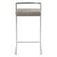 Fuji Stacker 26" Fixed-Height Counter Stool - Set of 3 By LumiSource - B26-FUJIFB SSLGY3 | Counter Stools | Modishstore - 15