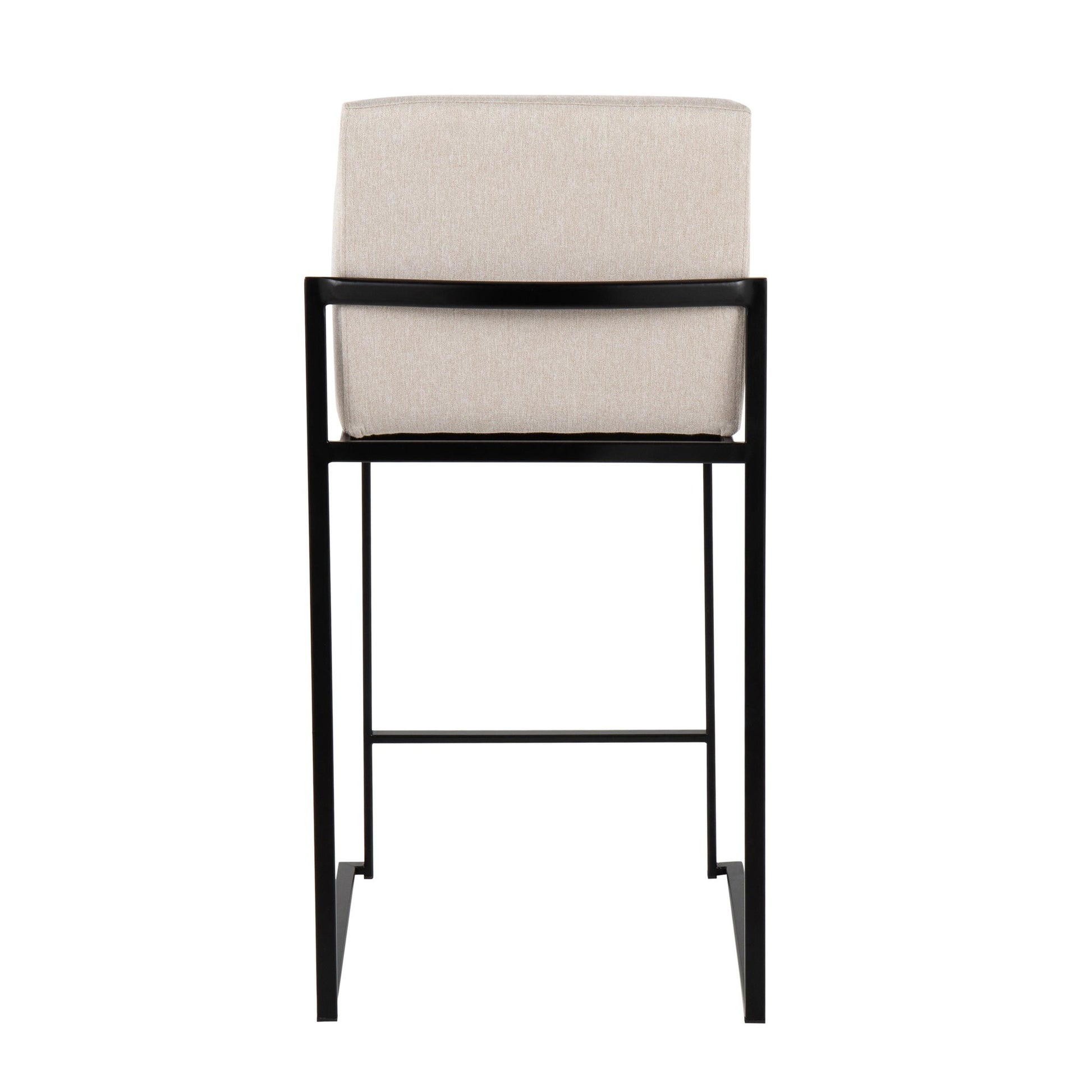 Fuji High Back 26" Fixed-Height Counter Stool - Set of 3 By LumiSource - B26-FUJIHBFB BKBG3 | Counter Stools | Modishstore - 8