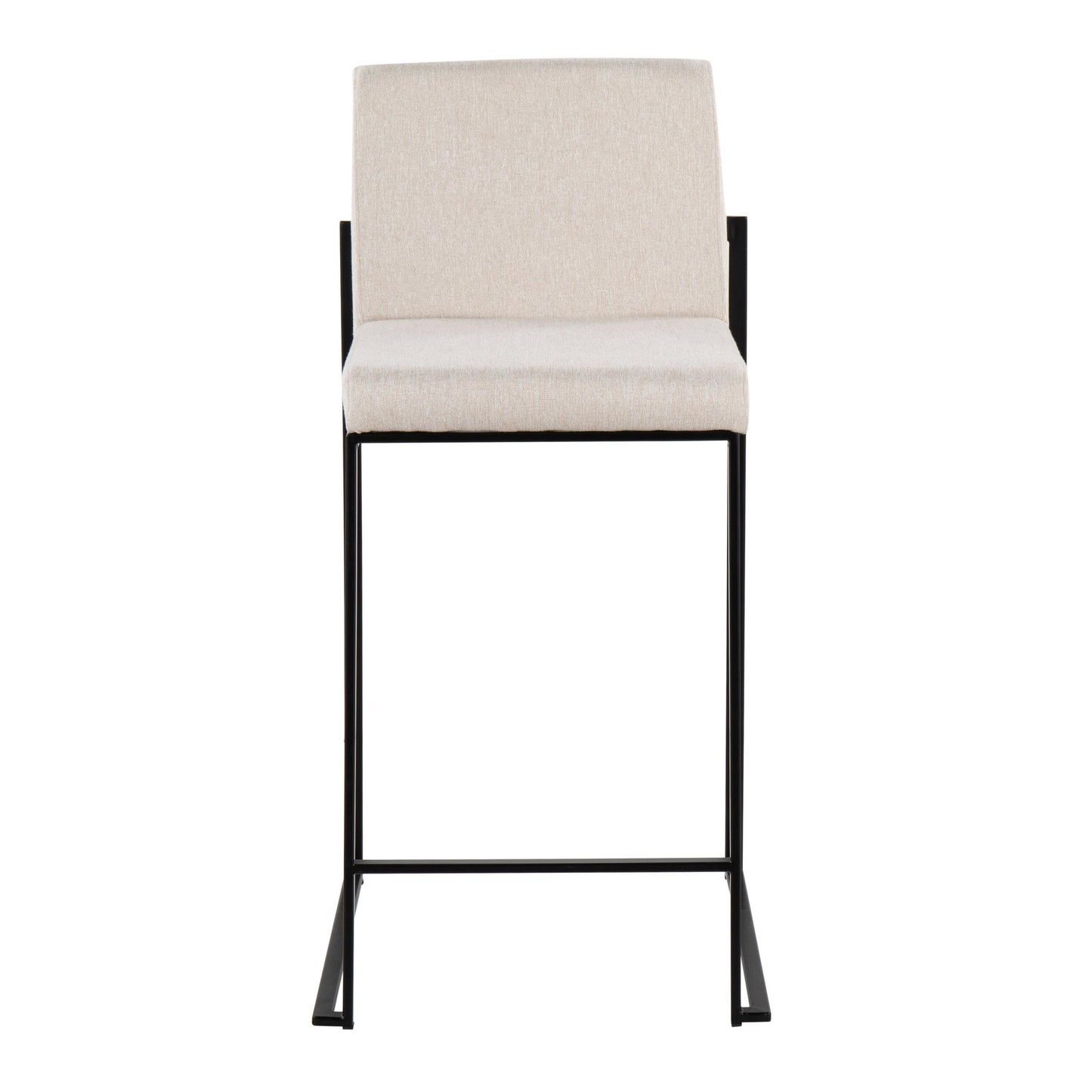 Fuji High Back 26" Fixed-Height Counter Stool - Set of 3 By LumiSource - B26-FUJIHBFB BKBG3 | Counter Stools | Modishstore - 7