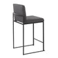 Fuji High Back 26" Fixed-Height Counter Stool - Set of 3 By LumiSource - B26-FUJIHBFB BKBG3 | Counter Stools | Modishstore - 14