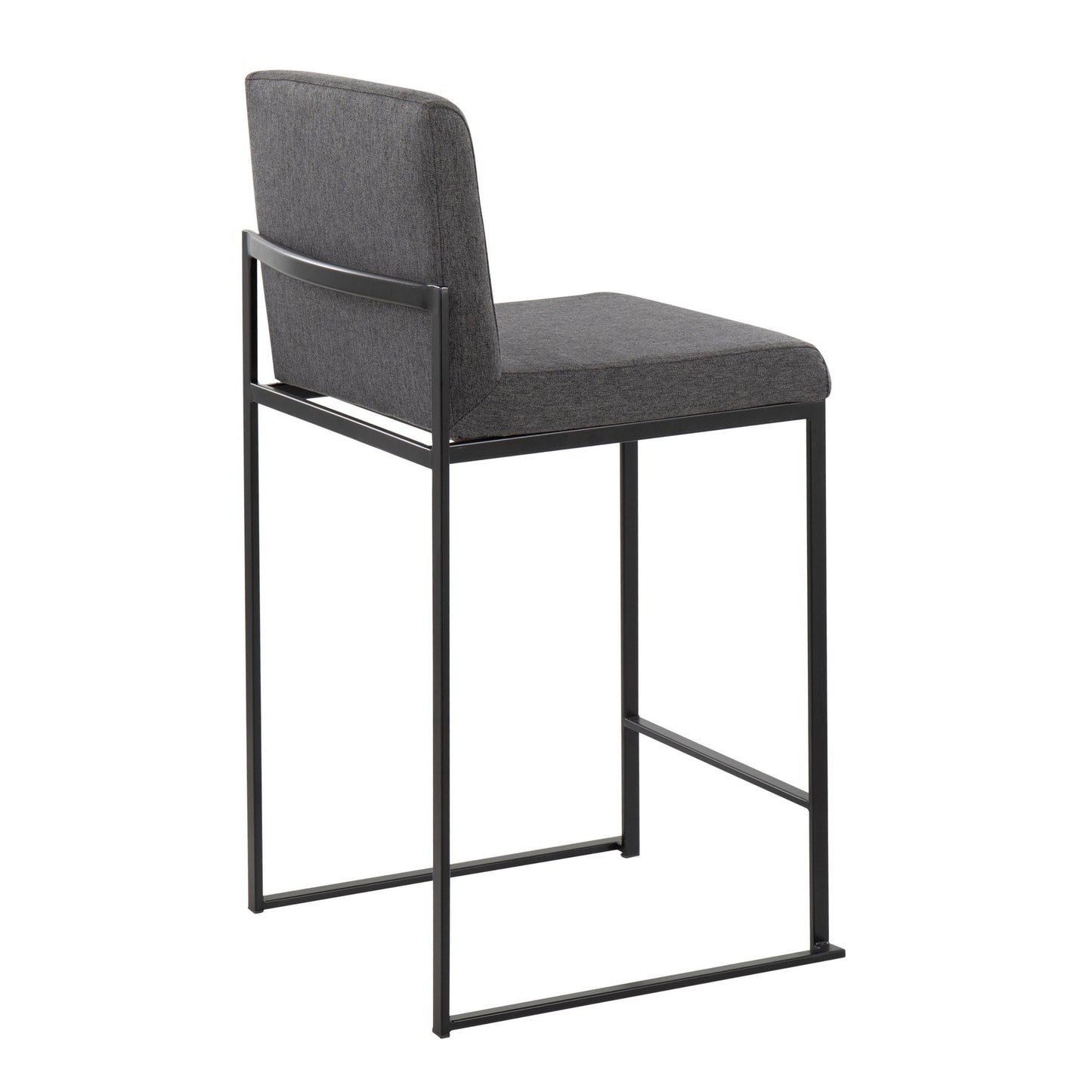 Fuji High Back 26" Fixed-Height Counter Stool - Set of 3 By LumiSource - B26-FUJIHBFB BKBG3 | Counter Stools | Modishstore - 14