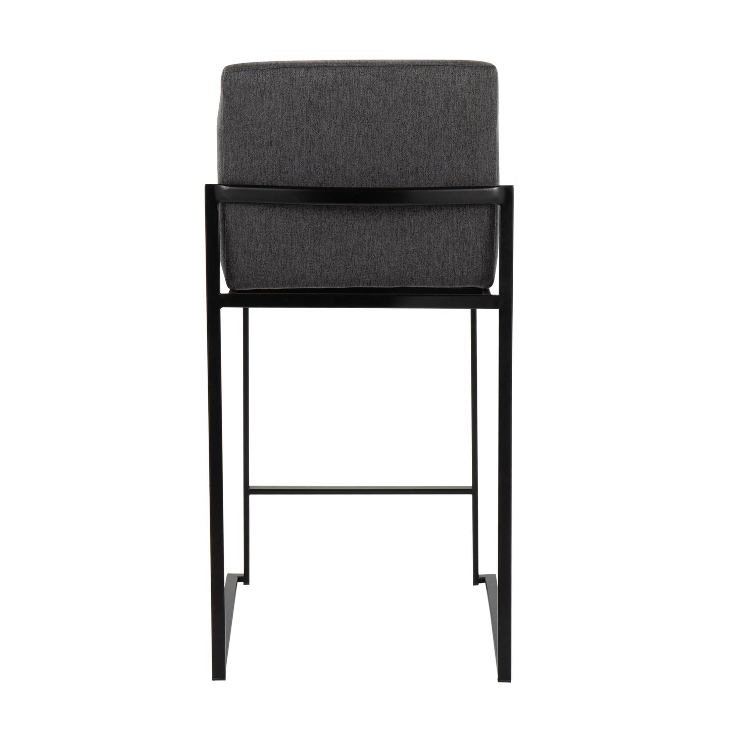 Fuji High Back 26" Fixed-Height Counter Stool - Set of 3 By LumiSource - B26-FUJIHBFB BKBG3 | Counter Stools | Modishstore - 16