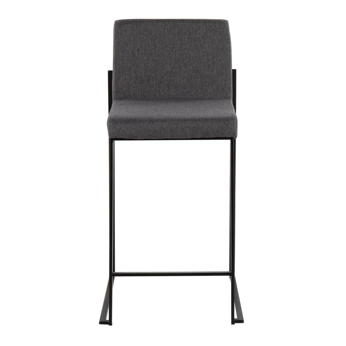 Fuji High Back 26" Fixed-Height Counter Stool - Set of 3 By LumiSource - B26-FUJIHBFB BKBG3 | Counter Stools | Modishstore - 15