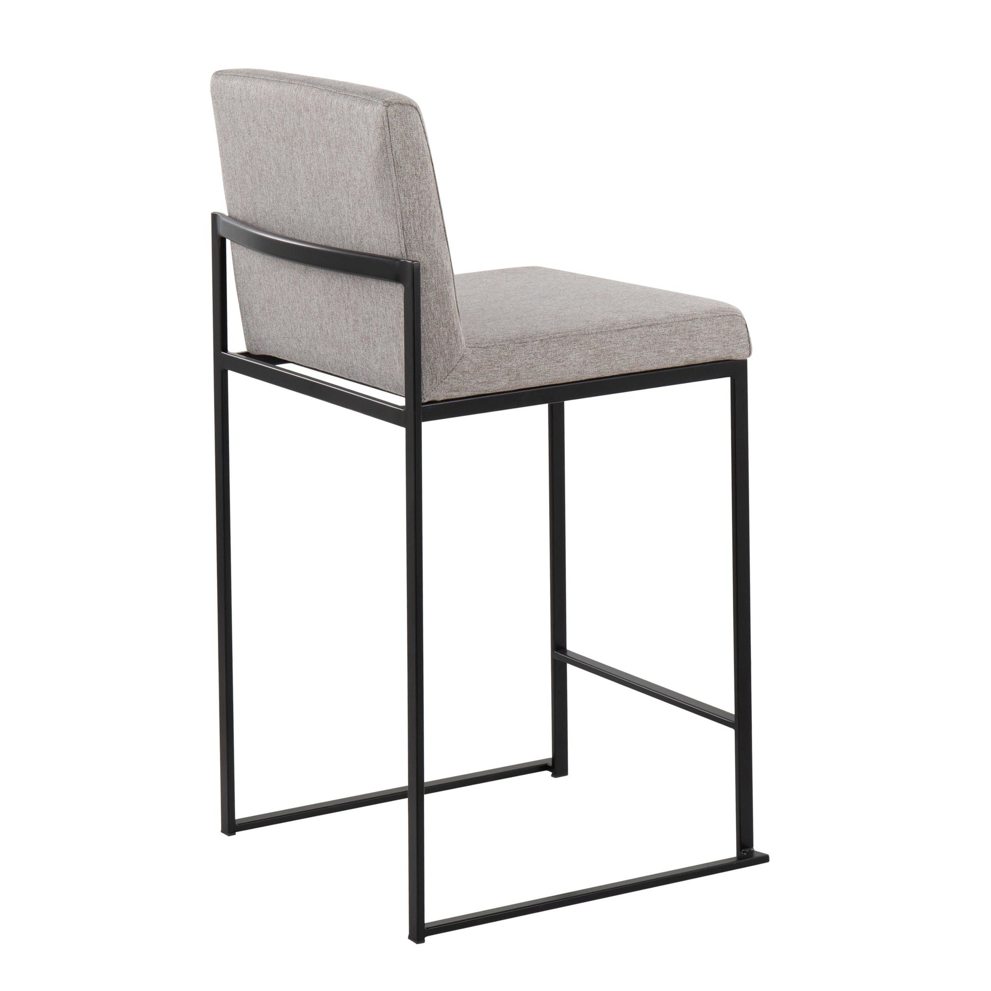 Fuji High Back 26" Fixed-Height Counter Stool - Set of 3 By LumiSource - B26-FUJIHBFB BKBG3 | Counter Stools | Modishstore - 22