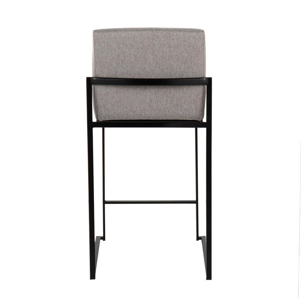 Fuji High Back 26" Fixed-Height Counter Stool - Set of 3 By LumiSource - B26-FUJIHBFB BKBG3 | Counter Stools | Modishstore - 24