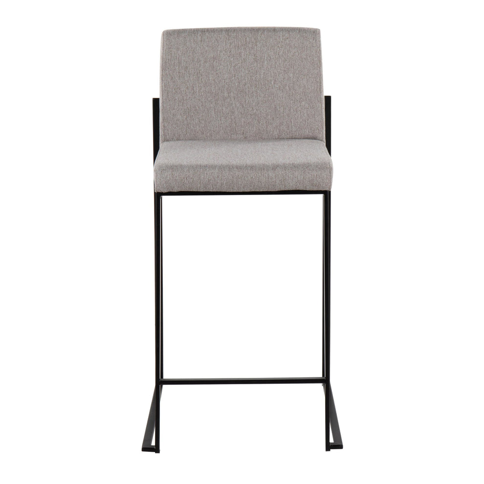 Fuji High Back 26" Fixed-Height Counter Stool - Set of 3 By LumiSource - B26-FUJIHBFB BKBG3 | Counter Stools | Modishstore - 23