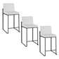 Fuji High Back 26" Fixed-Height Counter Stool - Set of 3 By LumiSource - B26-FUJIHBPU BKGY3 | Counter Stools | Modishstore - 11