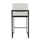 Fuji High Back 26" Fixed-Height Counter Stool - Set of 3 By LumiSource - B26-FUJIHBPU BKGY3 | Counter Stools | Modishstore - 16