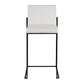 Fuji High Back 26" Fixed-Height Counter Stool - Set of 3 By LumiSource - B26-FUJIHBPU BKGY3 | Counter Stools | Modishstore - 15