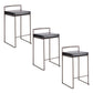 Fuji Stacker 26" Fixed-Height Counter Stool - Set of 3 By LumiSource - B26-FUJIPU ANBK3 | Counter Stools | Modishstore - 3