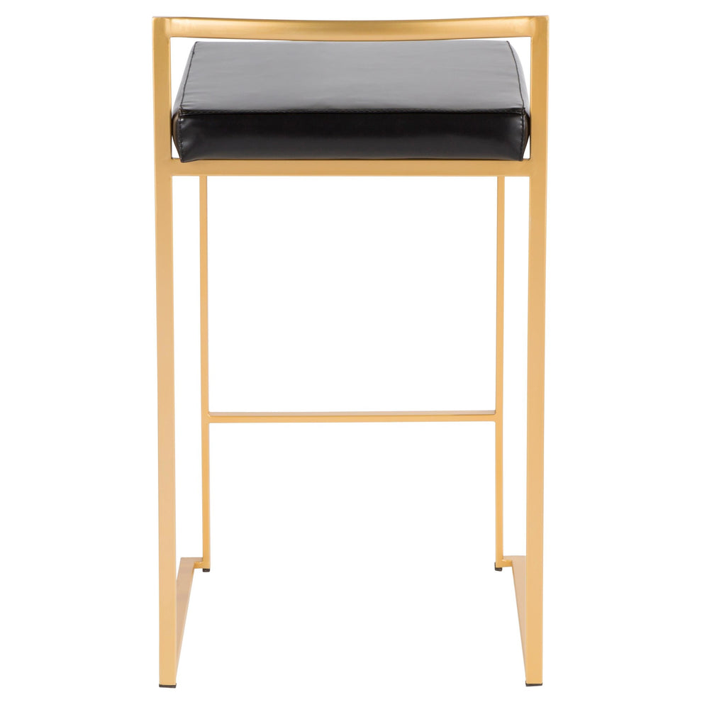 Fuji Stacker 26" Fixed-Height Counter Stool - Set of 3 By LumiSource - B26-FUJIPU AUBK3 | Counter Stools | Modishstore - 9