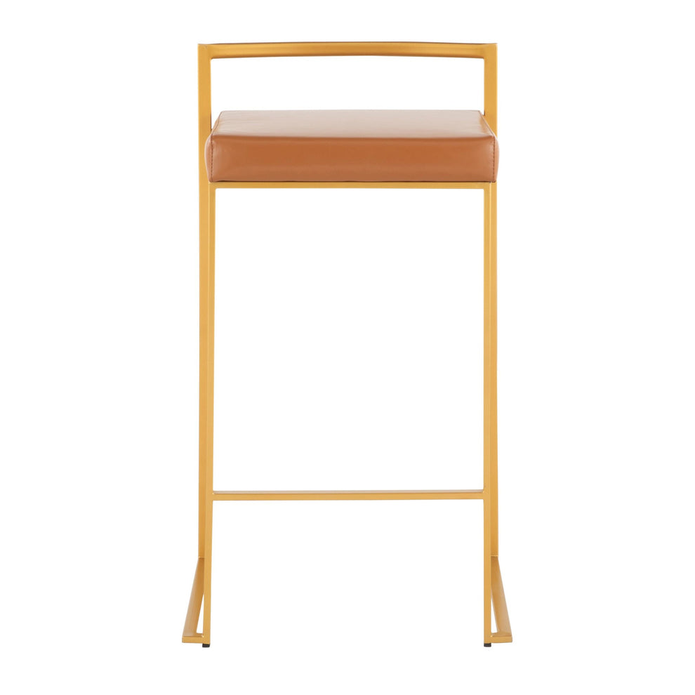 Fuji Stacker 26" Fixed-Height Counter Stool - Set of 3 By LumiSource - B26-FUJIPU AUBK3 | Counter Stools | Modishstore - 16
