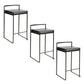 Fuji Stacker 26" Fixed-Height Counter Stool - Set of 3 By LumiSource - B26-FUJIPU BKBK3 | Counter Stools | Modishstore - 5