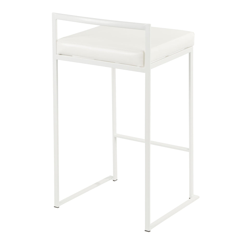Fuji Stacker 26" Fixed-Height Counter Stool - Set of 3 By LumiSource - B26-FUJIPU WGY3 | Counter Stools | Modishstore - 13