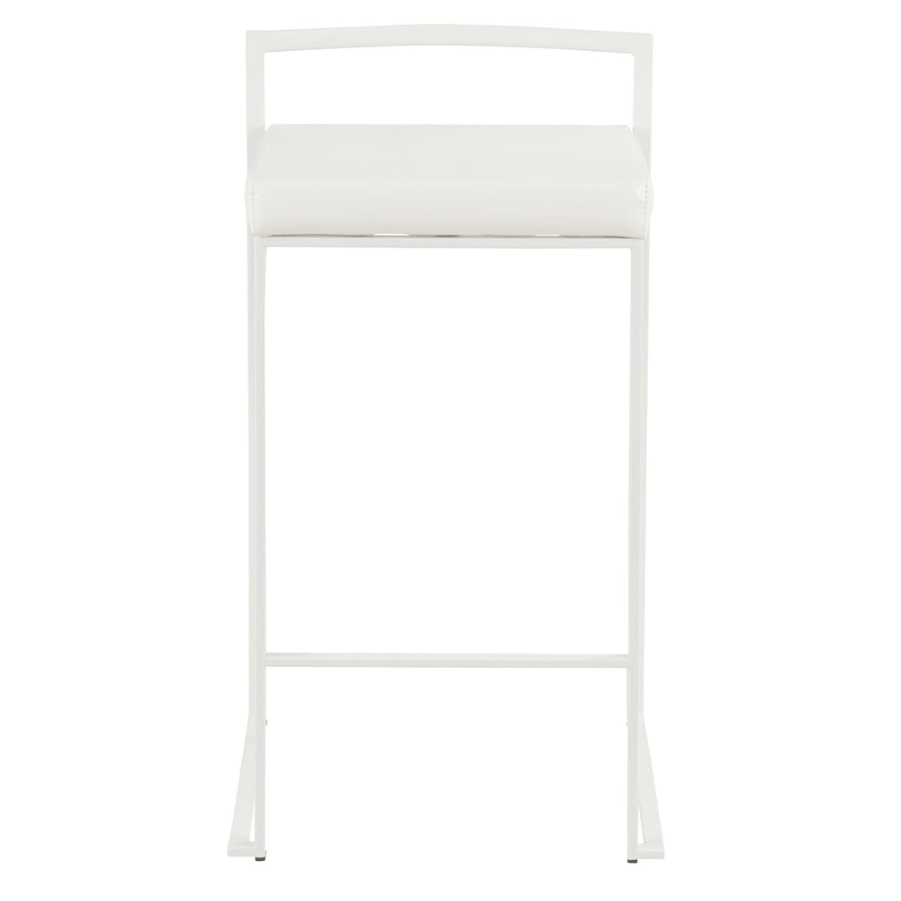 Fuji Stacker 26" Fixed-Height Counter Stool - Set of 3 By LumiSource - B26-FUJIPU WGY3 | Counter Stools | Modishstore - 14
