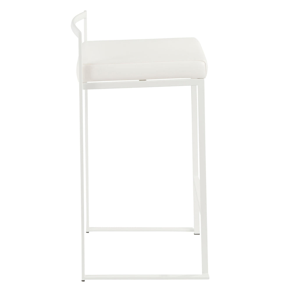 Fuji Stacker 26" Fixed-Height Counter Stool - Set of 3 By LumiSource - B26-FUJIPU WGY3 | Counter Stools | Modishstore - 12