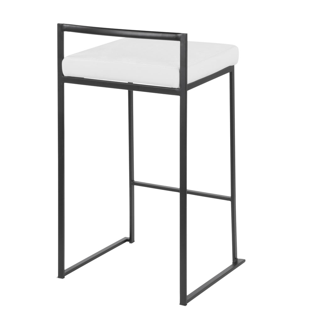 Fuji Stacker 26" Fixed-Height Counter Stool - Set of 3 By LumiSource - B26-FUJIV BKBK3 | Counter Stools | Modishstore - 18