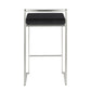 Fuji Stacker 26" Fixed-Height Counter Stool - Set of 3 By LumiSource - B26-FUJIV SSBK3 | Counter Stools | Modishstore - 10