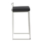 Fuji Stacker 26" Fixed-Height Counter Stool - Set of 3 By LumiSource - B26-FUJIV SSBK3 | Counter Stools | Modishstore - 7