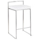 Fuji Stacker 26" Fixed-Height Counter Stool - Set of 3 By LumiSource - B26-FUJIV SSBK3 | Counter Stools | Modishstore - 26