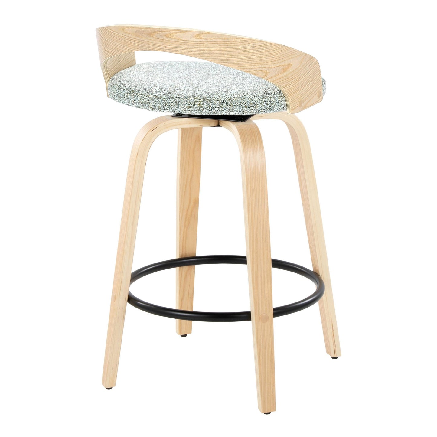 Grotto 26" Fixed-Height Counter Stool - Set of 2 By LumiSource - B26-GROTTO-GRTZQ2 NANAGN2 | Counter Stools | Modishstore - 6