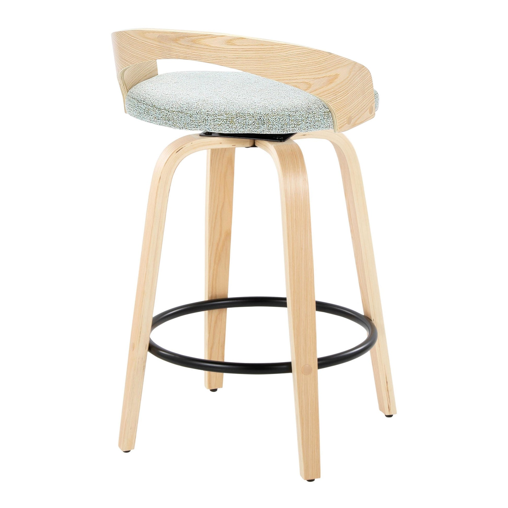 Grotto 26" Fixed-Height Counter Stool - Set of 2 By LumiSource - B26-GROTTO-GRTZQ2 NANAGN2 | Counter Stools | Modishstore - 6