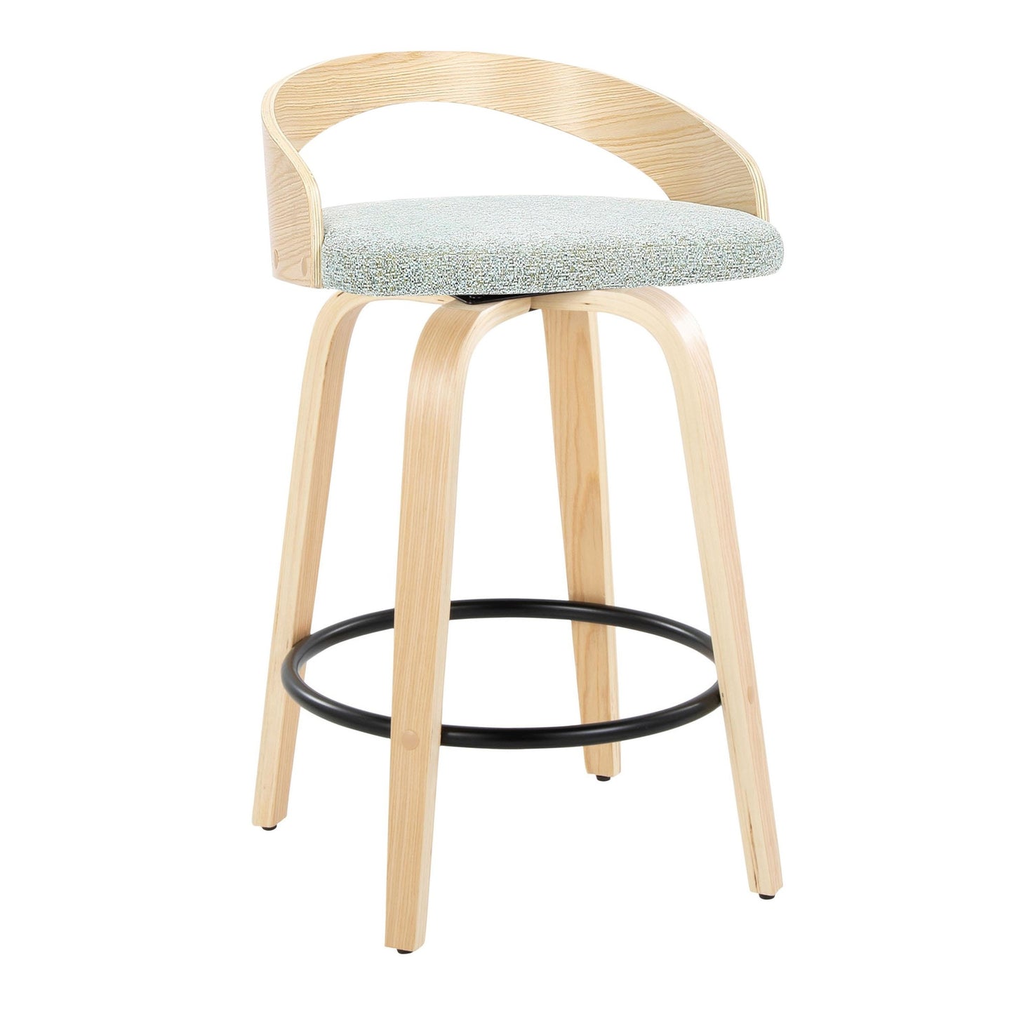 Grotto 26" Fixed-Height Counter Stool - Set of 2 By LumiSource - B26-GROTTO-GRTZQ2 NANAGN2 | Counter Stools | Modishstore - 4