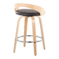 Grotto 26" Fixed-Height Counter Stool - Set of 2 By LumiSource - B26-GROTTOPU-GRTZR2 NANABN2 | Counter Stools | Modishstore - 8