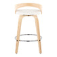 Grotto 26" Fixed-Height Counter Stool - Set of 2 By LumiSource - B26-GROTTOPU-GRTZR2 NANABN2 | Counter Stools | Modishstore - 30