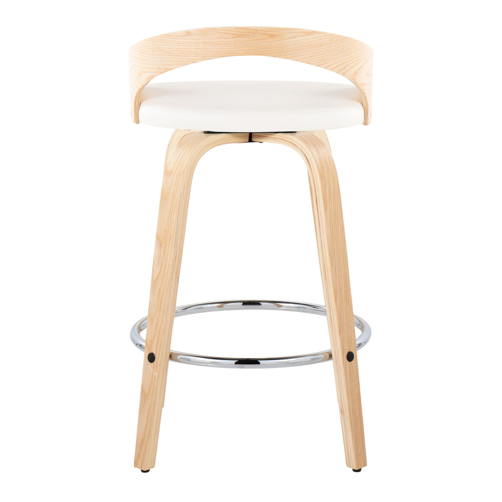 Grotto 26" Fixed-Height Counter Stool - Set of 2 By LumiSource - B26-GROTTOPU-GRTZR2 NANABN2 | Counter Stools | Modishstore - 30