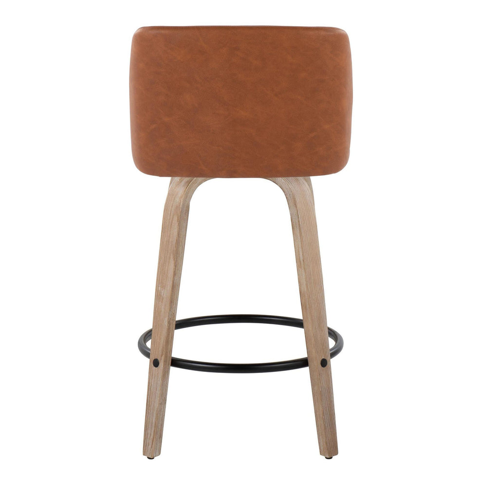 Toriano 26" Fixed-Height Counter Stool - Set of 2 By LumiSource - B26-TRNOPU-GRTZQ2 WWCAM2 | Counter Stools | Modishstore - 10