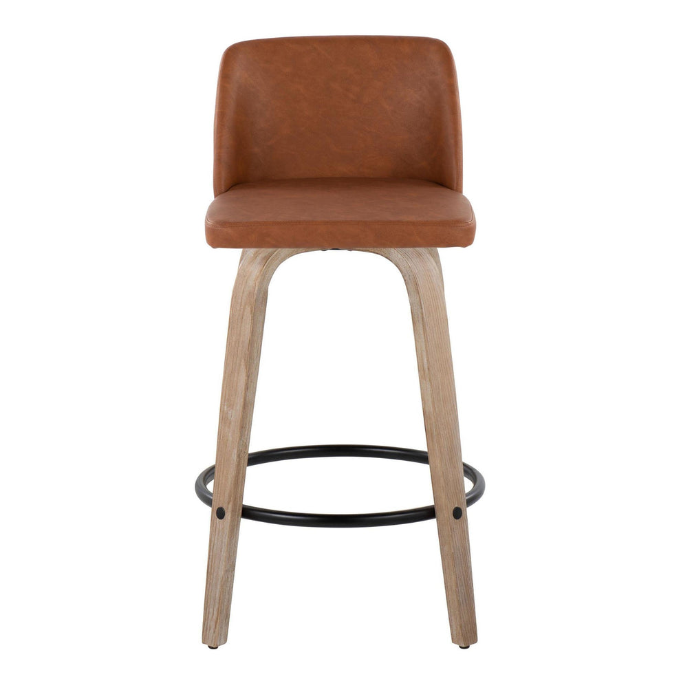 Toriano 26" Fixed-Height Counter Stool - Set of 2 By LumiSource - B26-TRNOPU-GRTZQ2 WWCAM2 | Counter Stools | Modishstore - 9